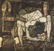 Egon Schiele Bilnd Mother (mk12) oil on canvas